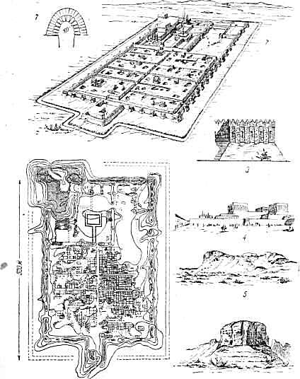 План и реконструкция Топрак-кала