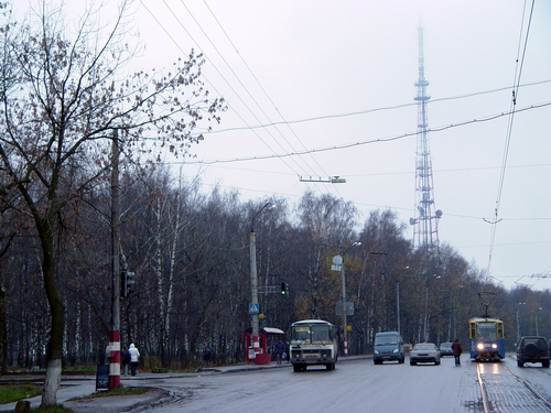 Общий вид на парк с улицы Белинского.
