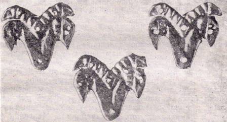 Золотые нашивки из сарматского погребения II – I вв. до н. э. в урочище «Кривая Лука».