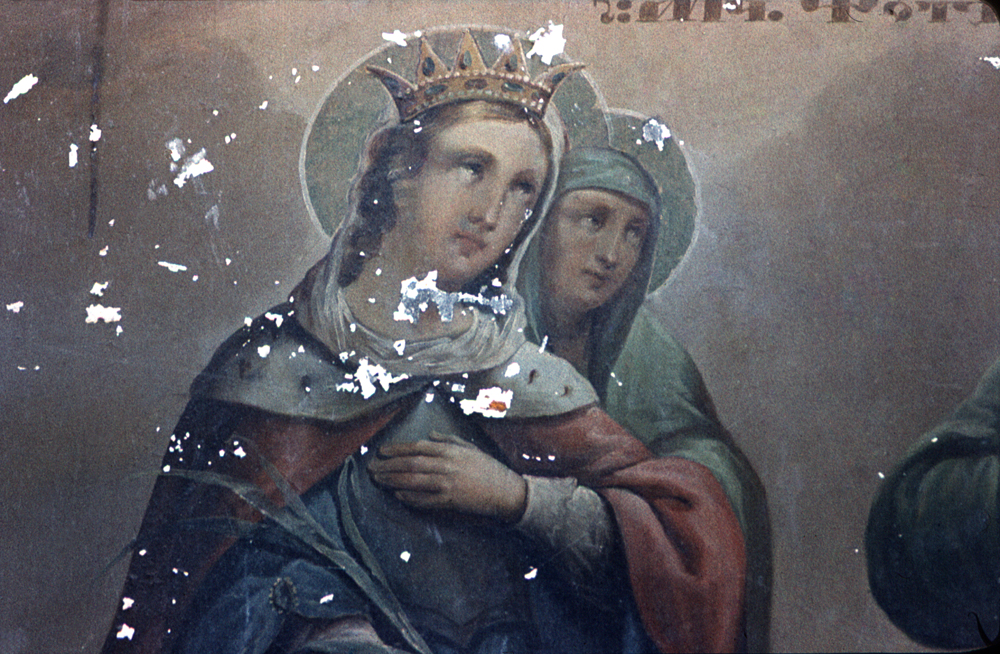 Царица Александра и Фотиния. Роспись северной стены Троицкого собора
