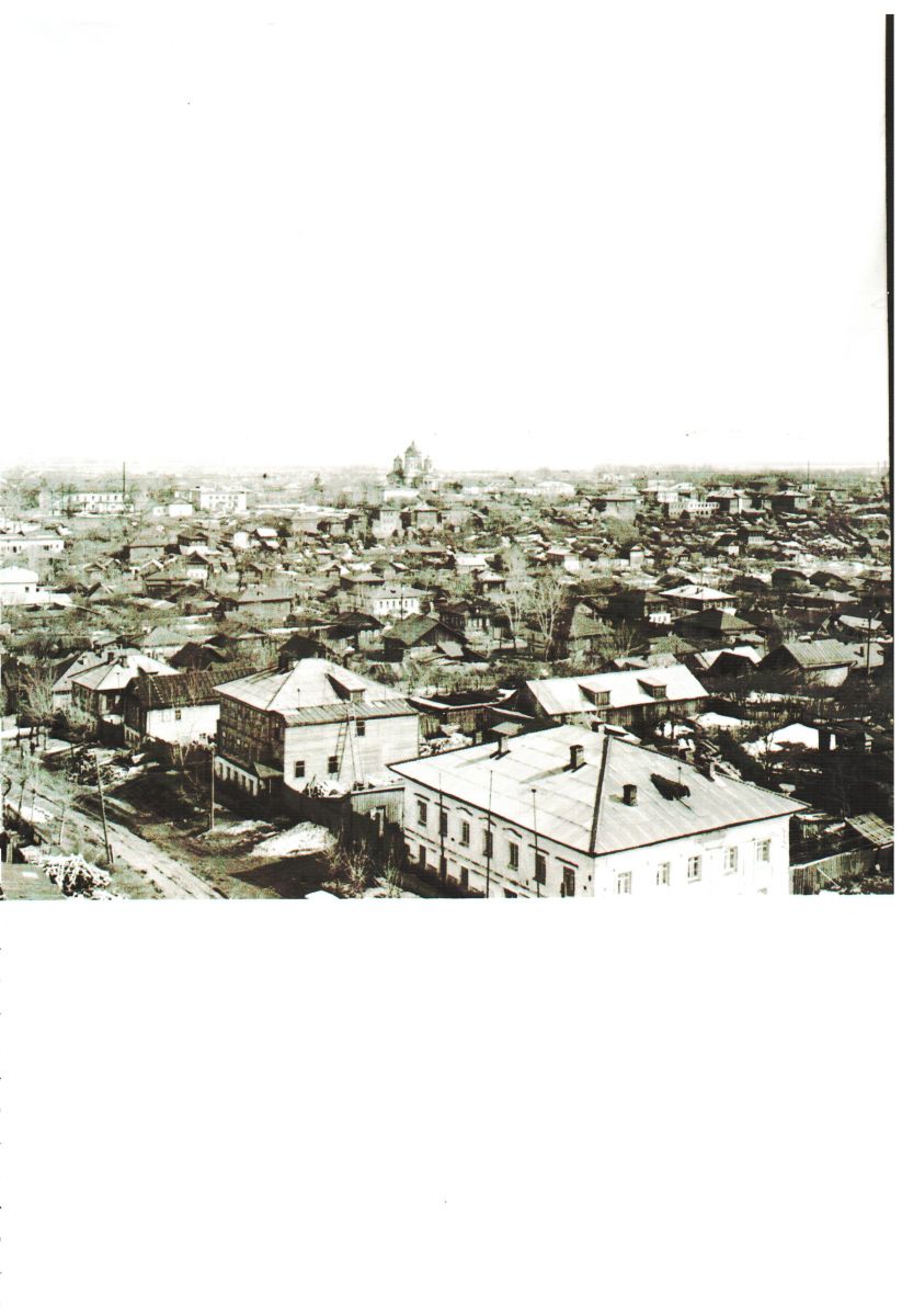 Панорамный вид города Лысково. Фото В. Любушкина, 1977 г.