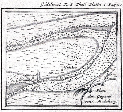 План Маджара И.А.Гюльденштета 1773 г.