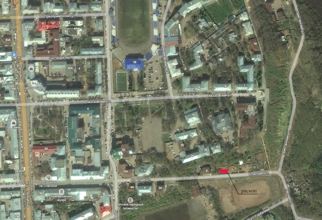 Схема расположения раскопа в г. Кирове на ул. Дрелевского, 9а.