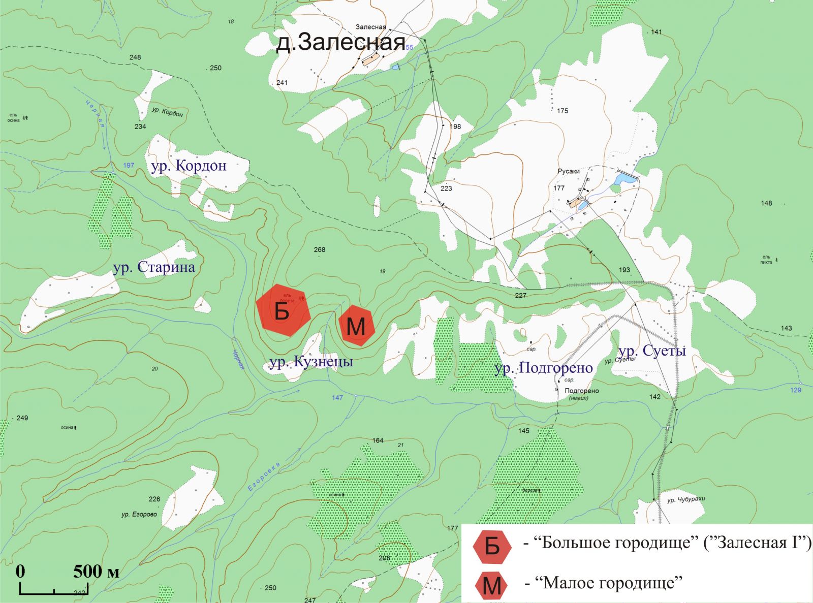 Схема расположения объектов обследования