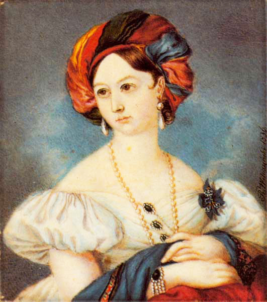 Портрет Л.Г. Розен-Дадиани. Худ. Р. Вильчицки, 1836 г.